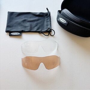 Tifosi cycling/biking orange and clear lenses with case